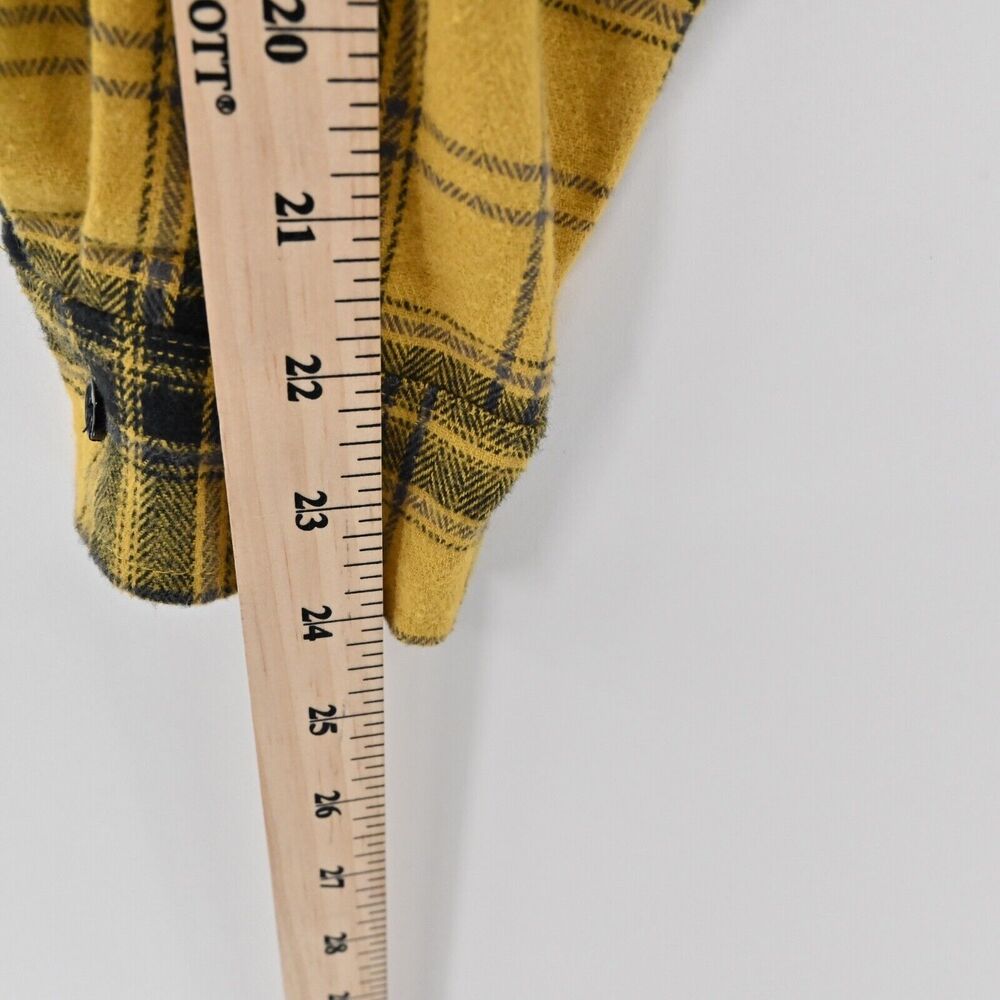 DISNEY Top‎ Womens Size XS Yellow Plaid Mickey Mouse Graphic 100% Cotton Flannel - Picture 13 of 13